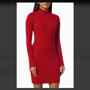 Michael Kors Collection Turtleneck Dress in Ribbed Cashmere, size M
